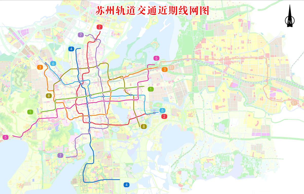 苏州轨道交通近期线网规划图 苏州地铁规划线路图