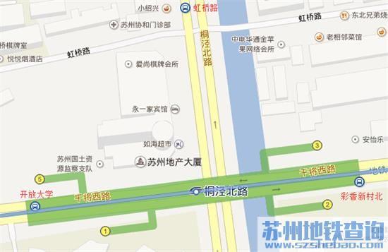 苏州桐泾北路地铁站出口及周边信息
